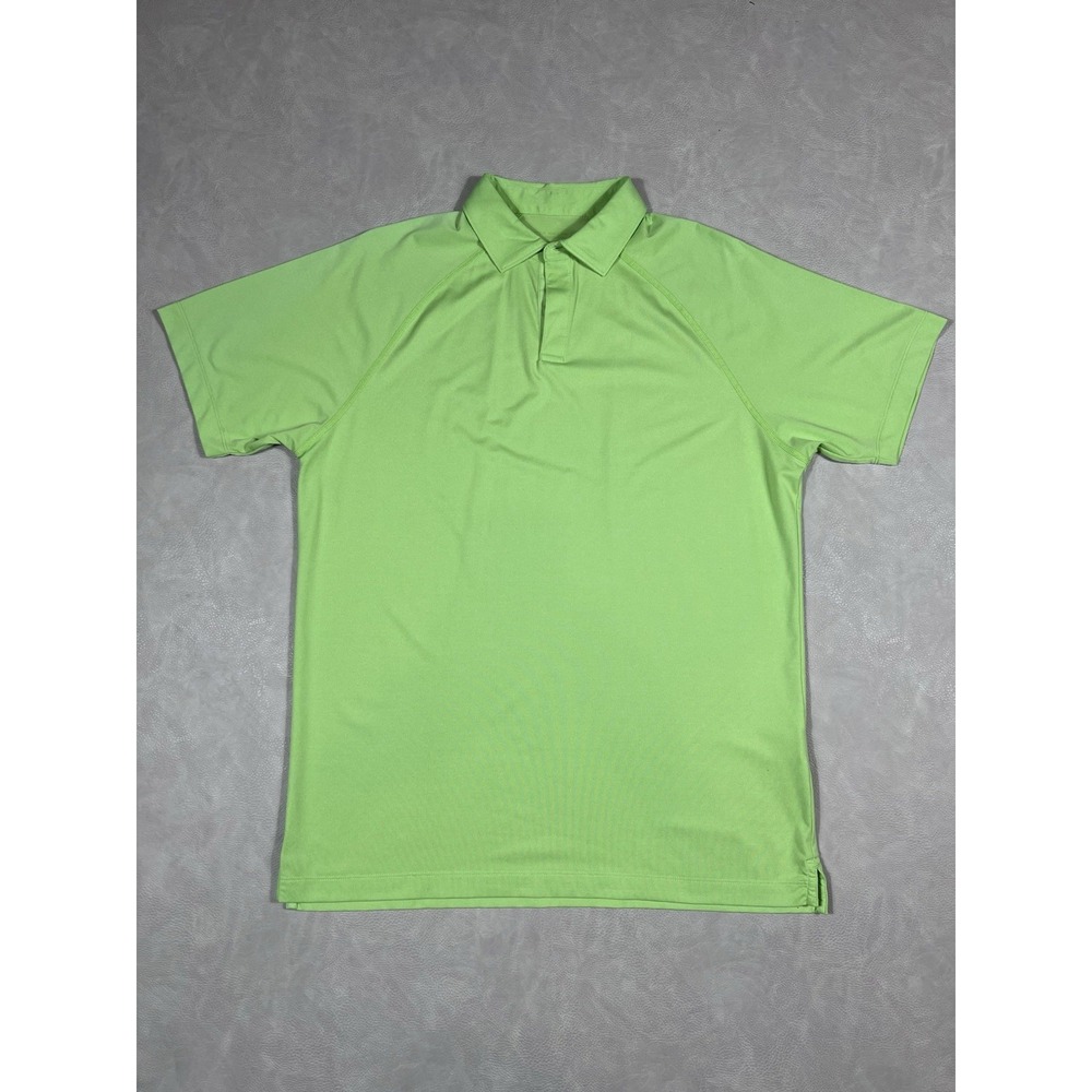 Peter Millar Shirt Size Medium Amsterdam Technical Golf Polo Green Crown Sport - Picture 2 of 9